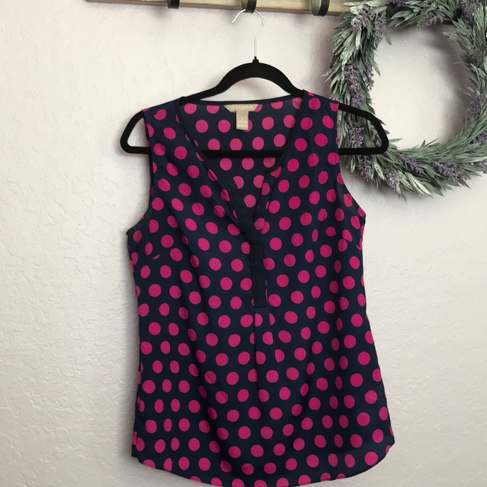 Banana Republic Polkadot top sleeveless blouse